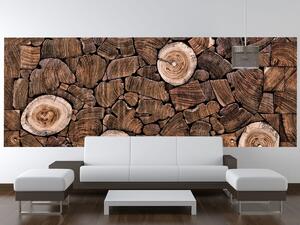 Gario Fototapeta Drevená mozaika Veľkosť: 110 x 200 cm, Materiál: Latexová