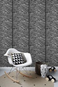 Vliesová čiernobiela tapeta - imitácia kože zebry 136807, Paradise, Esta Home