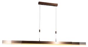 Nastaviteľná závesná lampa tmavá bronz vrátane stmievateľného LED - Lamba