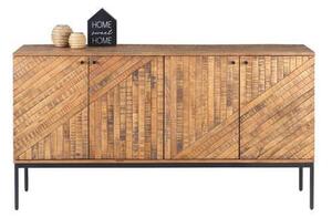 ŠIROKÁ KOMODA, staré drevo, čierna, svetlohnedá, 150/78/40 cm Ambia Home - Komody