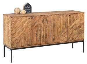 ŠIROKÁ KOMODA, staré drevo, čierna, svetlohnedá, 150/78/40 cm Ambia Home - Komody