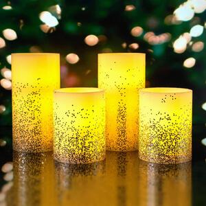 Pauleen Golden Glitter Candle LED sviečka sada 4 ks