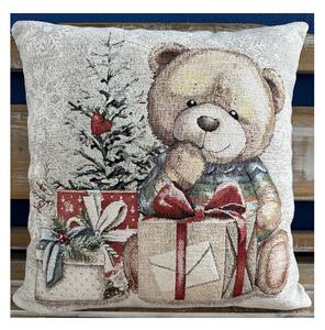 Vianočná gobelínová obliečka na vankúš 42x42 cm Chenille 1312B Farba Viacfarebná Rozmery 42x42 cm
