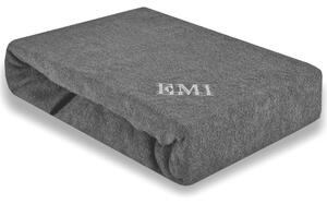 Plachta posteľná sivá froté EMI: Plachta 90 (100)x200