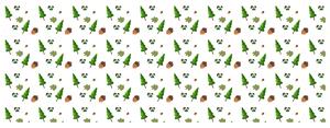 Gario Fototapeta Zelené stromčeky a žalude Veľkosť: 110 x 200 cm, Materiál: Latexová