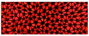 Gario Fototapeta Červené stĺpiky 3D Veľkosť: 268 x 100 cm, Materiál: Latexová