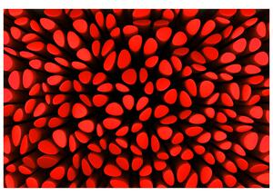 Gario Fototapeta Červené stĺpiky 3D Veľkosť: 110 x 200 cm, Materiál: Latexová