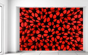 Gario Fototapeta Červené stĺpiky 3D Veľkosť: 200 x 135 cm, Materiál: Latexová