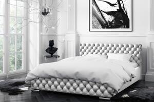 Čalúnená posteľ Farida s úložným priestorom šedá 200 x 200