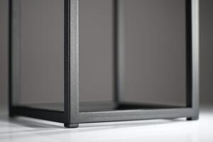 Čierny minimalistický kovový kvetináč 22X22X50 cm Čierna