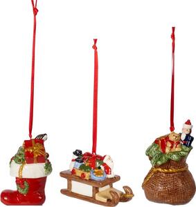 Villeroy & Boch Nostalgic Ornaments vianočná závesná dekorácia darčeky, 3 ks 14-8331-6685