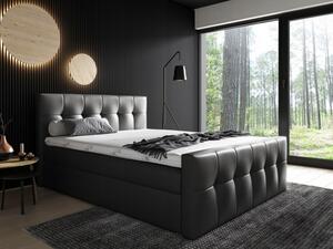 Čalúnená posteľ Maxim 200x200, čierna eko koža
