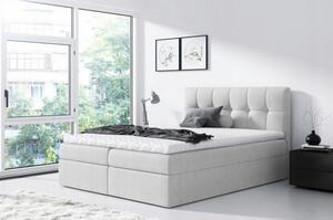 Jednoduchá posteľ Rex 120x200, svetlo šedá + TOPPER