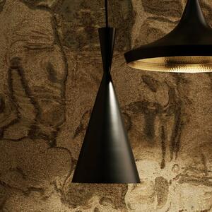 Tom Dixon Beat Tall závesné LED svietidlo, čierna, Čierna, Obývacia izba / jedáleň, Mosadz, Dizajn, Závesné svietidlo