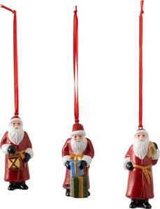 Villeroy & Boch Nostalgic Ornaments vianočná závesná dekorácia, Santa Claus, 3 ks 14-8331-6687