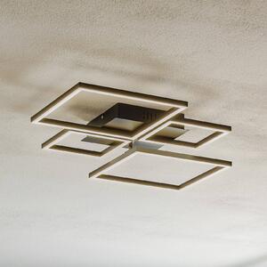 Stropné svietidlo LED Frame, CCT, 4 svetlá, čierne