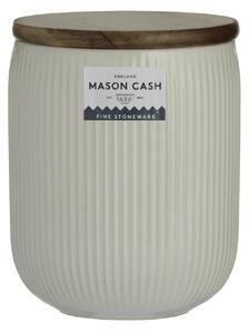 Mason Cash Nádoba s dreveným vrchnákom Linear Collection, biela, objem 500 ml 2002.124
