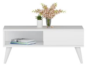 Dizajnový konferenčný stolík Olson 90 cm biely