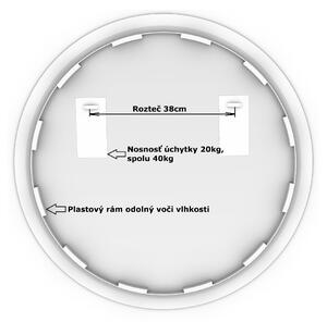 LED zrkadlo okrúhle Classico ⌀80cm studená biela - wifi aplikácia