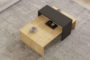 Dizajnový konferenčný stolík Questa 80 cm dub / antracitový