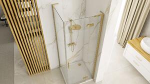 Rea Hugo, 1-krídlová sprchová kabína 80(dvere) x 90(stena) x 200,5 cm, zlatá matná, KPL-K8412