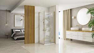 Rea Hugo, sprchová kabína 90(dvere)x90(stena)x200,5 cm, zlatá matná, 51984