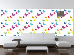 Gario Fototapeta Farebné motýle Veľkosť: 200 x 135 cm, Materiál: Latexová