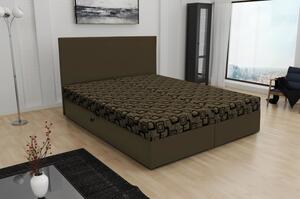 Odolná čalúnená posteľ s úložným priestorom DANIELA 180x200, hnedá
