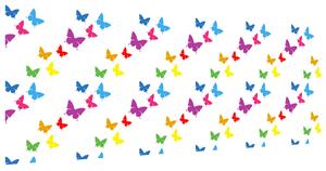 Gario Fototapeta Farebné motýle Veľkosť: 200 x 135 cm, Materiál: Latexová