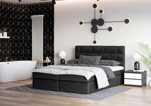 Dizajnová posteľ WALLY 140x200, čierna