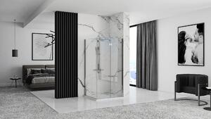 Rea Molier, sprchová kabína 80(dvere) x 90(stena) x 190 cm, 6mm číre sklo, chrómový profil, KPL-K0367