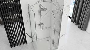 Rea Molier, sprchová kabína 90(dvere) x 90(stena) x 190 cm, 6mm číre sklo, chrómový profil, KPL-K0539