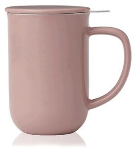 Kusmi Tea Porcelánový hrnček na čaj Minima Balance s nerezovým filtrom, 0,55 l, ružový 5000000409
