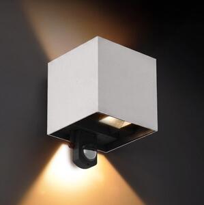 Brilagi - LED vonkajšie nástenné svietidlo so senzorom CUBE LED/6W/230V šedé IP65