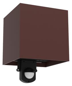 Brilagi - LED vonkajšie nástenné svietidlo so senzorom CUBE LED/6W/230V hnedé IP65