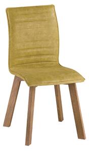 KONDELA Jedálenská stolička, zelená ekokoža/kov, buk, NASTIA