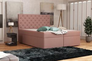 Elegantná čalúnená posteľ 140x200 ALLEFFRA - ružová 1