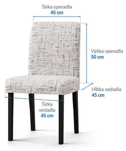 Bielastické poťahy VITTORIA smotanová stoličky s operadlom 2 ks (45 x 45 x 50 cm)