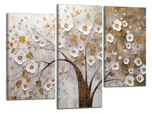Obraz na plátne Abstrakcia strom s kvetmi