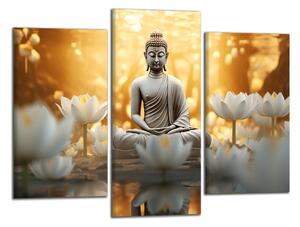 Obraz na plátne Budha a lotosy