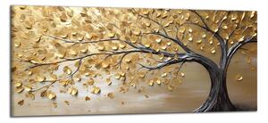 Obraz na plátne Strom so zlatými listami