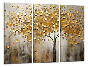 Obraz na plátne Abstrakcia stromu so zlatými listami