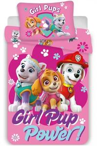 Obliečky do detskej postieľky Tlapková patrola - Paw Patrol - motív Girl Pup Power! - 100% bavlna - 40 x 60 cm + 100 x 135 cm
