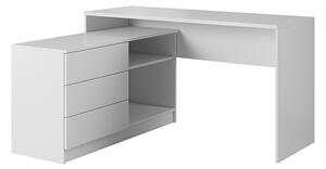 Písací stôl TEO, 138,2x76x50,4, biela