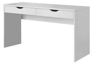 Písací stôl MANY, 138,2x76x50,4, biela