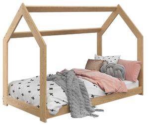 AMI nábytok Detská posteľ DOMČEK D2 80x160cm masív borovica