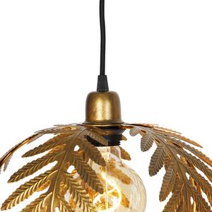 Vintage závesná lampa mosadzná 3 -svetlá - Botanica