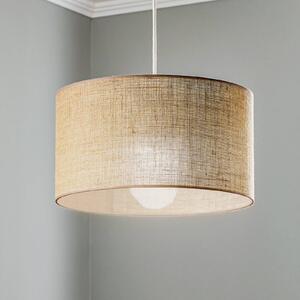 Závesná lampa Jute cylinder hnedá Ø40cm 1-pl