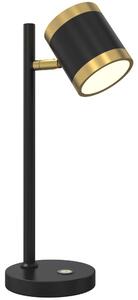 Wofi Wofi 8003-104S - LED Stmievateľná stolná lampa TOULOUSE LED/10W/230V čierna/zlatá W3991 + záruka 5 rokov zadarmo