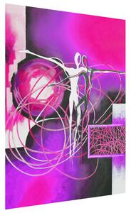 Gario Fototapeta Postavy v tanci vo fialovom poli Veľkosť: 150 x 200 cm, Materiál: Latexová